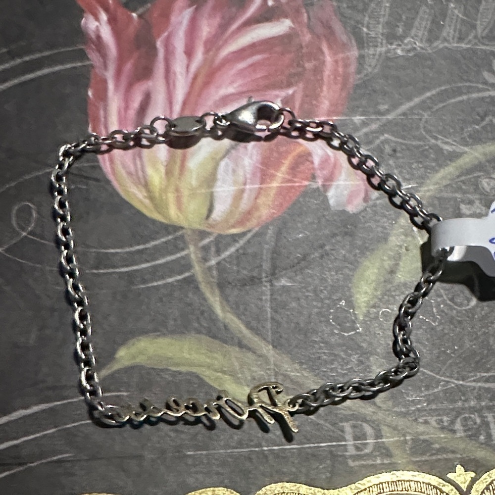 10k and Stainless Steel Bracelet Princess